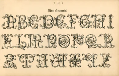 Ornement métallique, 1862