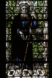 Cathédrale de Metz. Vitrail par Thiebaut de Lixheim 1504. Apôtre, Metz, France