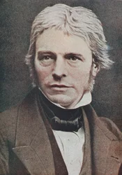 Michael Faraday, physicien et chimiste britannique, milieu du 19e siècle