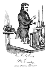 Michael Faraday donnant une conférence à la Royal Institution, Londres, vers 1835