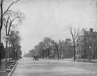 Avenue Michigan, Chicago, vue vers le sud, vers 1897