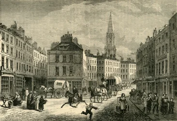 Middle Row, St. Giles, vers 1838, 1881
