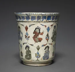 Gobelet Minai avec princes assis, 1180-1220