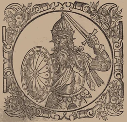 Mindaugas, Roi de Lituanie De : Sarmatiae Europeae desscriprio... par A. Guagnini