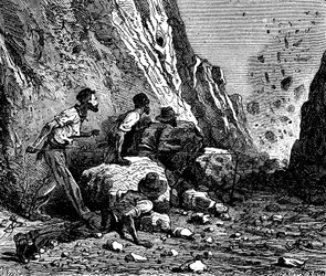 Mineurs en train de dynamiter, 1879