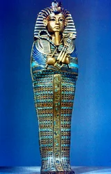 Coffre canope miniature de la tombe de Toutankhamon, 14ème siècle av. J.-C.