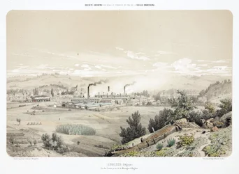 Exploitation minière, minerais métalliques mine de zinc à Angleur, Belgique