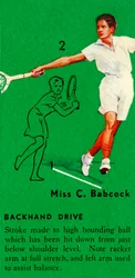 Mlle C. Babcock - coup droit de revers, vers 1935