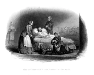 Mlle Nightingale et les militaires en Orient, vers 1860