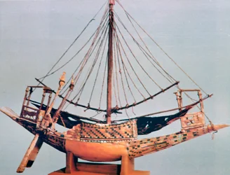 Modèle de bateau avec gréement, tombe de Toutankhamon, 14ème siècle av. J.-C.