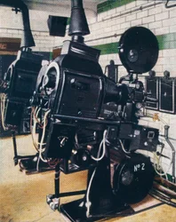 Cabine de projection de cinéma moderne, 1938