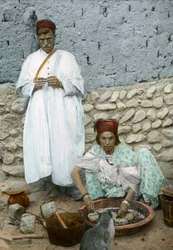 Mohamed Ben Ali et sa femme, El Kantara, Tunisie