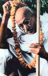 Mohandas Karamchand Gandhi 1869-1948, dirigeant nationaliste indien