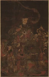 Monju et ses assistants, 1200s