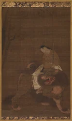 Monju enfant chevauchant un lion, 1392-1573