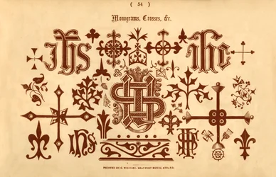 Monogrammes, croix, etc., 1862