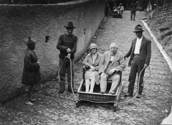 Traîneau de Monte, Madère, Portugal, années 1920-1930