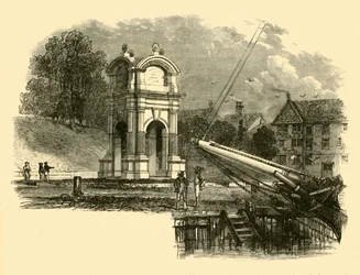 Monument à New Plymouth, pour marquer le site du débarquement des Pères Pèlerins, 1890