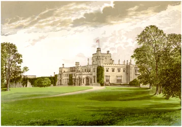 Moreton Hall, Cheshire, maison de la famille Ackers, vers 1880