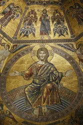 Mosaïques couvrant le baptistère du Duomo de Florence. Jésus-Christ, Florence, Italie