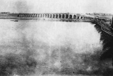 Pont de Mossoul, Mésopotamie, Première Guerre mondiale, 1918