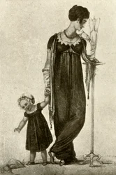 Robe de deuil de la mère et de l