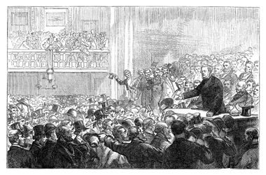 La justification de la reine par M. Bright, fin du 19e siècle