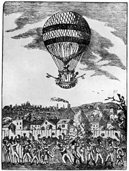 Ascension de M. Sadler avec le capitaine Paget, 12 août 1781, 1910