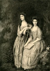 Mme Sheridan et Mme Tickell, vers 1772, 1908