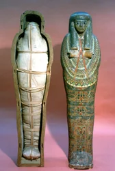 Momie et cercueil, égyptien, 21e dynastie