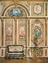 Décoration murale au Palais de Fontainebleau, France, 1928
