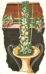 Peinture murale dans une villa romaine, Commugny, Suisse, 1928