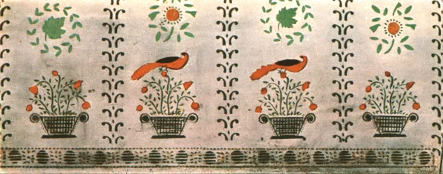 Peinture murale dans la maison de la famille Grant, Saco, Maine, USA, 1928