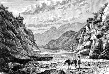 Nan-Kow, Porte de la Grande Muraille, depuis Pata-Ling, vers 1890