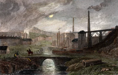 Usines de fer de Nant-y-Glow, Monmouthshire, Pays de Galles, vers 1780, vers 1830