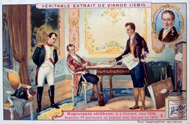 Napoléon négociant un prêt avec Gabriel Julien Ouvrard, 1815