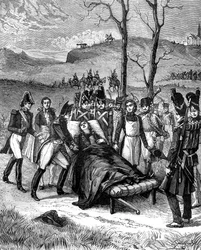 Napoléon courut vers Duroc, qui vivait encore