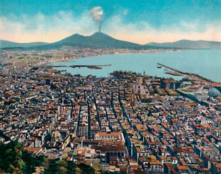 Naples - Panorama de S. Martino, vue de San Martino, vers 1900