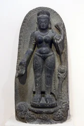 Musée national, New Delhi. Tara. Pala, VIIIe siècle apr. J.-C., Bihar. Pierre. Inde.