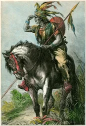 Éclaireur amérindien, vers 1870