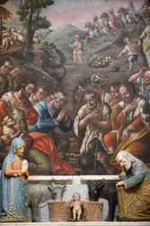 Crèche dans la basilique de San Martino, Martina Franca, Apulie, Martina Franca, Italie