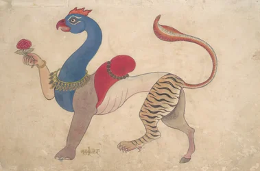 Navagunjara, une forme universelle de Krishna, vers 1835