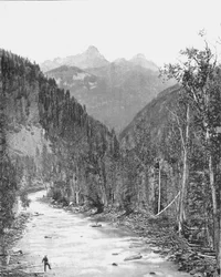 Montagnes Needle, Canyon du Rio de las Animas, Colorado, USA, vers 1900