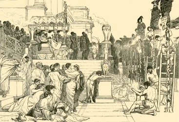 Les torches de Néron - Brûlage des chrétiens à Rome, 1890