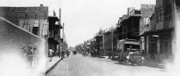 Nouvelle rue, Bagdad, Mésopotamie, Première Guerre mondiale, 1918