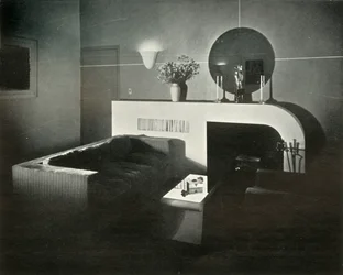 Penthouse de New York de Raymond Loewy, conçu par lui-même - Cheminée, 1937