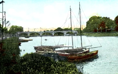 Nouvelle écluse et pont, Richmond, Londres, 20e siècle