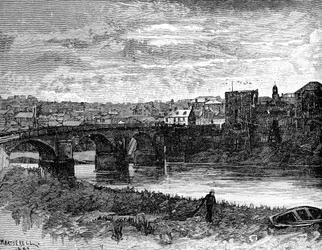 Château et pont de Newport, Newport, Pays de Galles, 1900