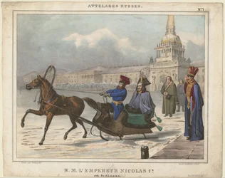 Nicolas Ier de Russie en traîneau, 1850