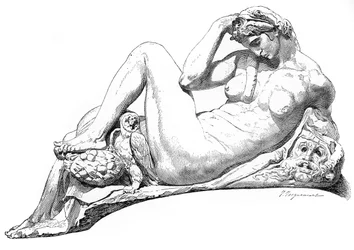 Nuit du tombeau de Julien de Médicis, basilique San Lorenzo, Florence, Italie, 1882